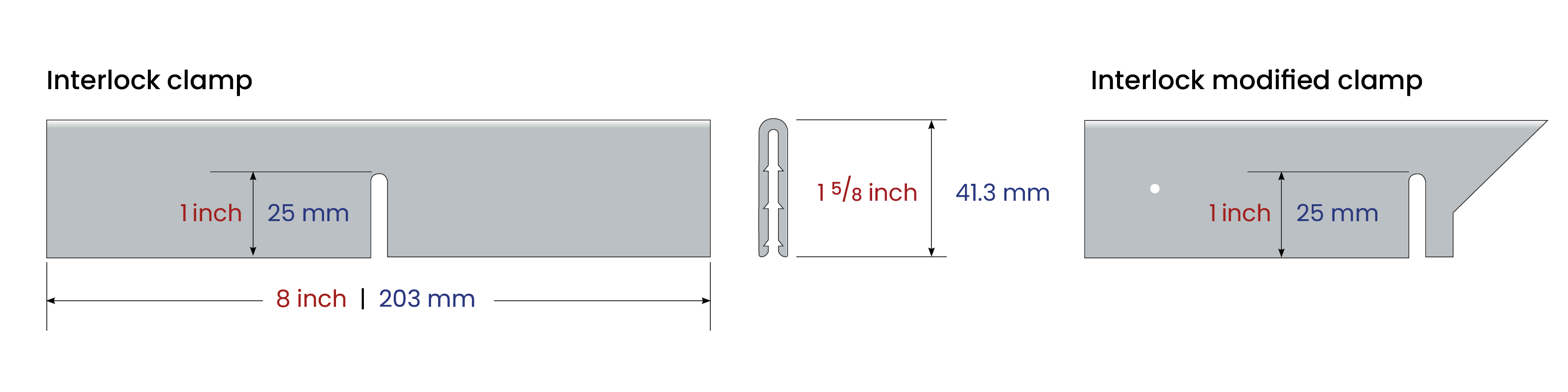 Clamps Interlock modified clamp detail